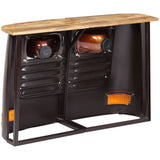 NNEVL Truck Sideboard Solid Mango Wood Dark Grey