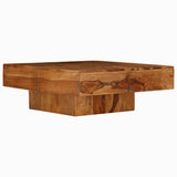 NNEVL Coffee Table Solid Sheesham Wood 80x80x30 cm