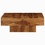 NNEVL Coffee Table Solid Sheesham Wood 80x80x30 cm