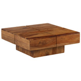 NNEVL Coffee Table Solid Sheesham Wood 80x80x30 cm