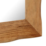 NNEVL Cosmetic Mirror 50x50 cm Solid Acacia Wood