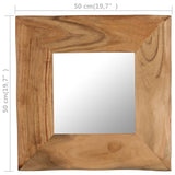 NNEVL Cosmetic Mirror 50x50 cm Solid Acacia Wood