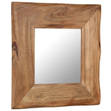 NNEVL Cosmetic Mirror 50x50 cm Solid Acacia Wood