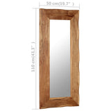 NNEVL Cosmetic Mirror 50x110 cm Solid Acacia Wood