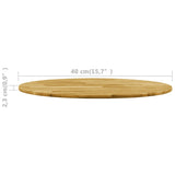 NNEVL Table Top Solid Oak Wood Round 23 mm 400 mm