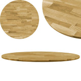 NNEVL Table Top Solid Oak Wood Round 23 mm 700 mm