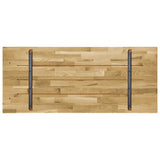 NNEVL Table Top Solid Oak Wood Rectangular 23 mm 120x60 cm