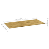 NNEVL Table Top Solid Oak Wood Rectangular 23 mm 140x60 cm