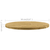 NNEVL Table Top Solid Oak Wood Round 44 mm 600 mm