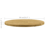 NNEVL Table Top Solid Oak Wood Round 44 mm 800 mm
