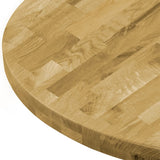 NNEVL Table Top Solid Oak Wood Round 44 mm 900 mm