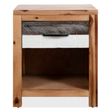 NNEVL Bedside Table Solid Acacia Wood 40x30x48 cm