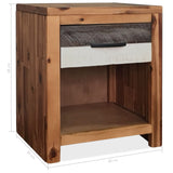 NNEVL Bedside Table Solid Acacia Wood 40x30x48 cm