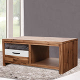 NNEVL Coffee Table Solid Acacia Wood 90x50x37.5 cm