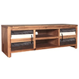 NNEVL TV Cabinet Solid Acacia Wood 120x35x40 cm