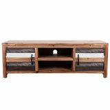 NNEVL TV Cabinet Solid Acacia Wood 120x35x40 cm