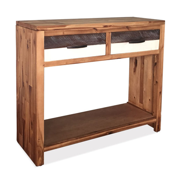 NNEVL Console Table Solid Acacia Wood 86x30x75 cm