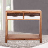 NNEVL Console Table Solid Acacia Wood 86x30x75 cm