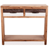 NNEVL Console Table Solid Acacia Wood 86x30x75 cm