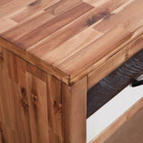 NNEVL Console Table Solid Acacia Wood 86x30x75 cm