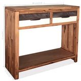 NNEVL Console Table Solid Acacia Wood 86x30x75 cm