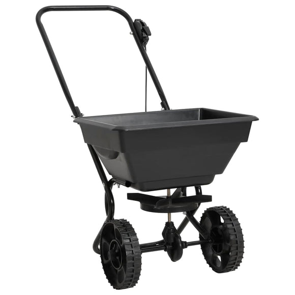 NNEVL Walk Behind Salt Spreader PVC and Steel 92x46x70 cm 15 L