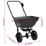 NNEVL Walk Behind Salt Spreader PVC and Steel 92x46x70 cm 15 L