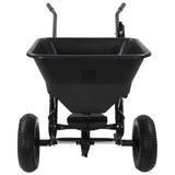 NNEVL Walk Behind Salt Spreader PVC and Steel 106x73x76 cm 45 L