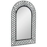 NNEVL Wall Mirror Arched 50x80 cm Black