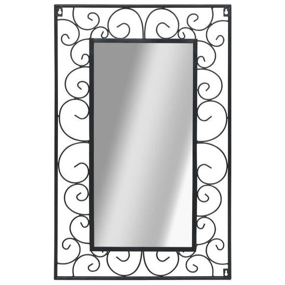 NNEVL Wall Mirror Rectangular 50x80 cm Black