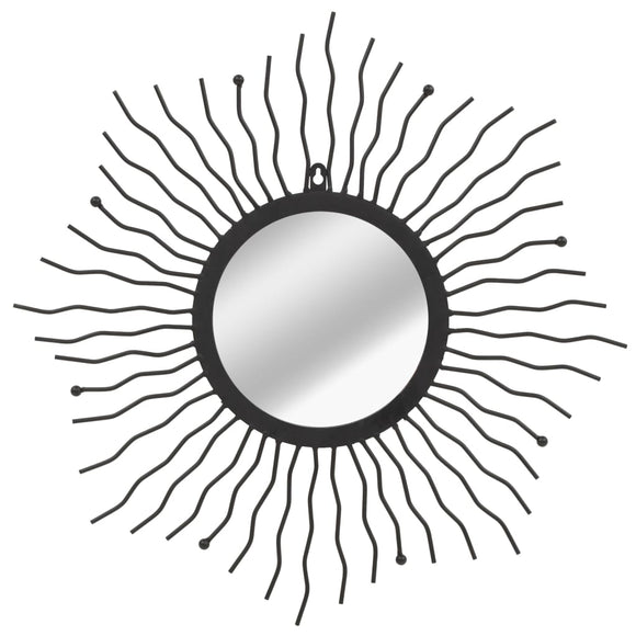 NNEVL Wall Mirror Sunburst 60 cm Black