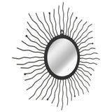 NNEVL Wall Mirror Sunburst 60 cm Black