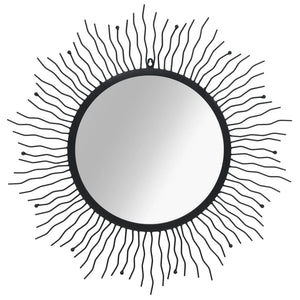 NNEVL Wall Mirror Sunburst 80 cm Black