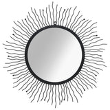 NNEVL Wall Mirror Sunburst 80 cm Black