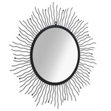 NNEVL Wall Mirror Sunburst 80 cm Black