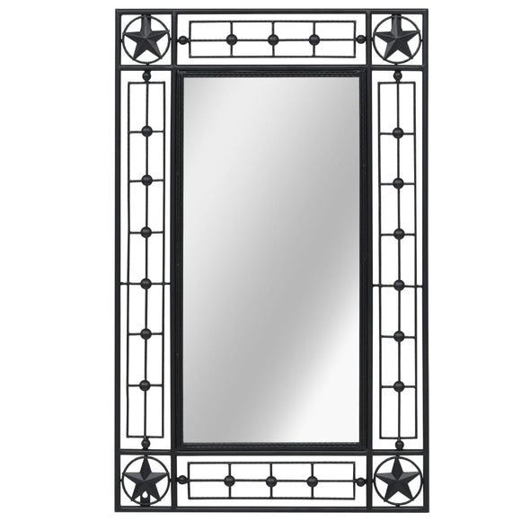 NNEVL Wall Mirror Rectangular 50x80 cm Black