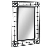 NNEVL Wall Mirror Rectangular 50x80 cm Black