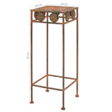 NNEVL Plant Stand Set 3 Pieces Vintage Style Metal Rusty