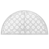 NNEVL Side Table Vintage Style Half Round Metal 72x36x74 cm Silver