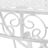 NNEVL Side Table Vintage Style Half Round Metal 72x36x74 cm Silver
