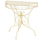 NNEVL Side Table Vintage Style Half Round Metal 72x36x74 cm Gold