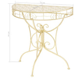 NNEVL Side Table Vintage Style Half Round Metal 72x36x74 cm Gold
