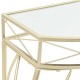 NNEVL Side Table French Style Metal 82x39x76 cm Gold