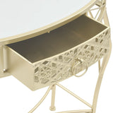 NNEVL Side Table French Style Metal 82x39x76 cm Gold