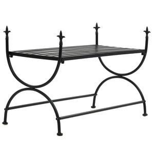NNEVL Bench Vintage Style Metal 83x42x55 cm Black