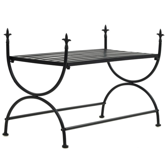 NNEVL Bench Vintage Style Metal 83x42x55 cm Black