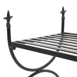 NNEVL Bench Vintage Style Metal 83x42x55 cm Black