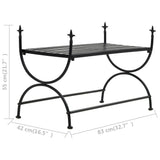 NNEVL Bench Vintage Style Metal 83x42x55 cm Black