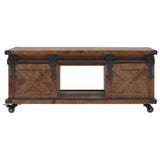 NNEVL Coffee Table Solid Fir Wood 91x51x38 cm Brown