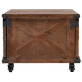 NNEVL Coffee Table Solid Fir Wood 91x51x38 cm Brown